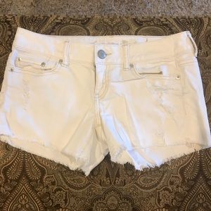 American Eagle White Cut Iff Shorts